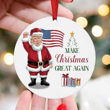 Trump Make Christmas Great Again Ornament 2024