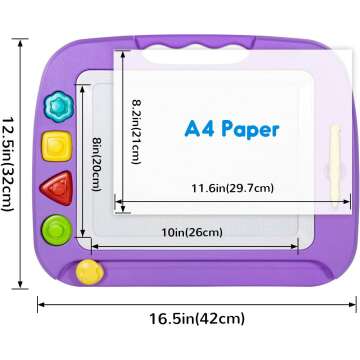 SGILE Magnetic Drawing Board Toy for Kids - Purple