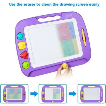 SGILE Magnetic Drawing Board Toy for Kids - Purple