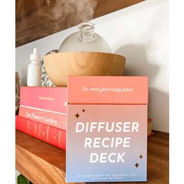 WHIMSY + WELLNESS Diffuser Recipe Deck: 52 Mood-Boosting Essential Oil Diffuser Recipes, Aroma, Healthy Recipes, Home & Happiness, for Beginners and Experts Alike