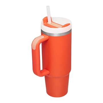 Stanley Quencher H2.0 Tumbler with Straw 30 oz | Flowstate 3-Position Lid | Cup Holder Compatible for Travel | Insulated Stainless Steel Cup | BPA-Free | Tigerlily