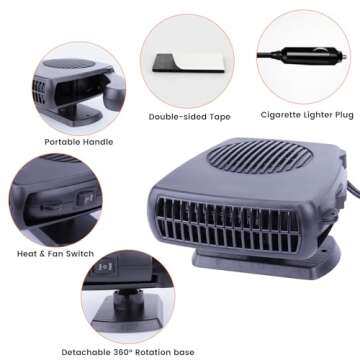 Portable 200W Auto Car Heater and Defroster