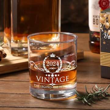 Retirement Whiskey Glass Set for Men - Unique Gifts