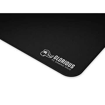 Glorious 3XL Extended Gaming Mouse Mat/Pad - Large, Wide (3XL Extended) Black Cloth Mousepad, Stitched Edges | 24"x48" (G-3XL)