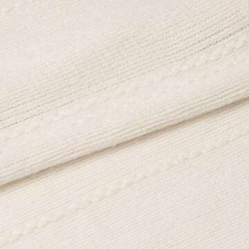 BATTILO HOME Cream White Throw Blanket for Couch, Knitted Cream Throw Blankets for Bed, Decorative Woven White Throws with Tassel, Soft Warm Off White Blanket for All Season(White, 50"x 60")