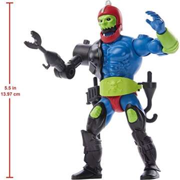 Masters of the Universe Origins Trap Jaw 5.5-in Action Figure, Battle Figure for Storytelling Play and Display, Gift for 6 to 10-Year-Olds and Adult Collectors