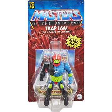 Masters of the Universe Origins Trap Jaw 5.5-in Action Figure, Battle Figure for Storytelling Play and Display, Gift for 6 to 10-Year-Olds and Adult Collectors