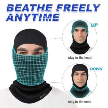 Balaclava Ski Mask with Breathable Holes | Windproof Winter Fleece