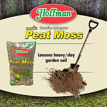 Hoffman 15503 Canadian Sphagnum Peat Moss, 10 Quarts