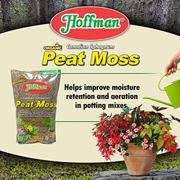 Hoffman 15503 Canadian Sphagnum Peat Moss, 10 Quarts