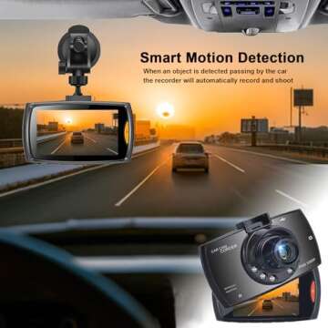 2.4-inch 1080p High-Definition Dash cam for Cars with Super Night Vision, 24-Hour Video Recording, 120° Large Wide-Angle, G-Sensor Parking Monitoring Loop Video Motion Detection