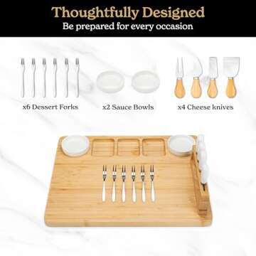 SMIRLY Charcuterie Board Set for Gifts and Entertaining