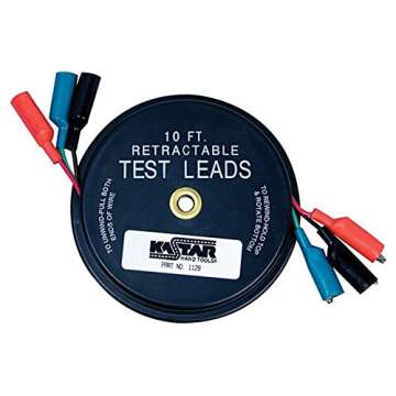 Lang Tools (1129 Retractable Test Lead, black, 3 Leads X 10'