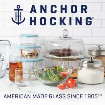 Anchor Hocking Glass Storage Containers Set of 16