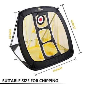 PodiuMax Pop Up Golf Chipping Net, Indoor/Outdoor Golfing Target Net for Accuracy and Swing Practice