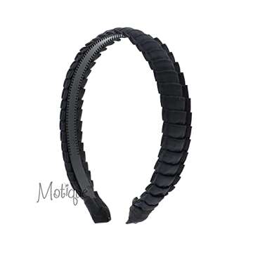 Motique Accessories Ruched Ribbon Headband - Black