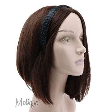 Motique Accessories Ruched Ribbon Headband - Black