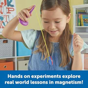 Learning Resources STEM Explorers -Ages 5+, Magnet Movers, Critical Thinking Skills, STEM Certified Toys, Magnets Kids,Magnet Set,Back to School Supplies,39 Pieces