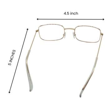 4E's Novelty Rectangular Costume Glasses for Kids Girls & Boys Old Lady/Old Man Costume Accessories Halloween 100 Day of School Costume (Glasses)