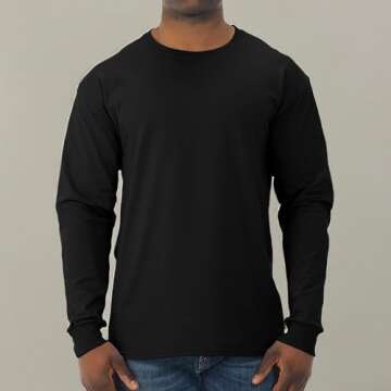 Jerzees Cotton Blend Long Sleeve Tee for Men