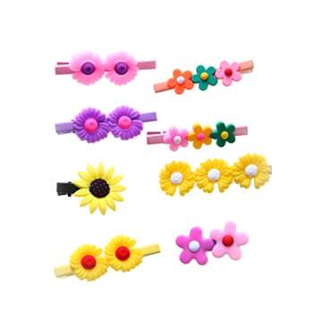 56PCS Toddler Hair Accessories Set: Colorful Rainbow Barrettes, Pins, Candy Fruits, Butterflies for Kids' Stylish Hairstyles