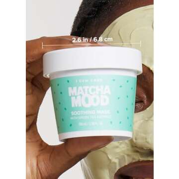 I DEW CARE Wash-Off Mask - Matcha Mood | Korean Facial Soothing Green Tea Skincare for Dry and Sensitized Skin, Korean Face Mask Skin Care for Face, 3.38 Oz