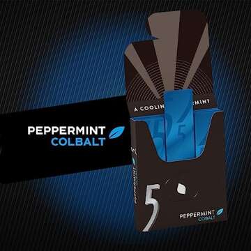 5 GUM Peppermint Cobalt Sugar Free Chewing Gum Bulk, 15 Sticks (Pack of 10)