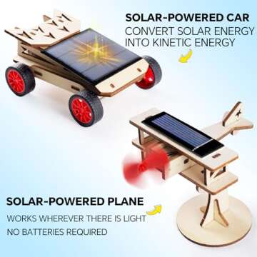 STEM Kits for Kids Age 8-10-12-14, Science Kits for Kids Age 8-12, STEM Toys Gifts for Boys Age 8 9 10 12 13 14, Car Building Science Experiment Projects for Kids 9-12, Solar Power & Engineering Kit