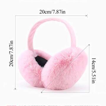 LCXSHYE Winter Ear muffs Faux Fur Warm Earmuffs Cute Foldable Outdoor Ear Warmers For Women Girls (Beige)