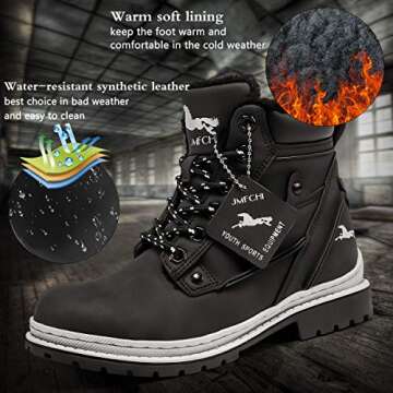 VITUOFLY Boys Girls Hiking Boots - Warm Winter Outdoor Adventure Shoes