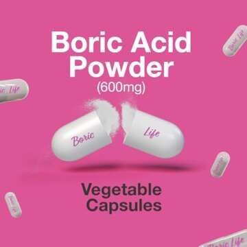 NutraBlast Boric Acid Vaginal Suppositories - 100% Pure Made in USA - Boric Life Intimate Health Support (14 Count)