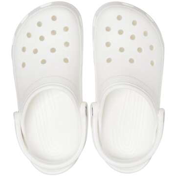 Crocs Unisex-Adult Classic Clogs (Best Sellers), White, 2 Men/4 Women