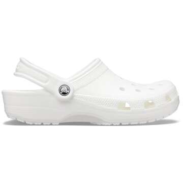 Crocs Unisex-Adult Classic Clogs (Best Sellers), White, 2 Men/4 Women