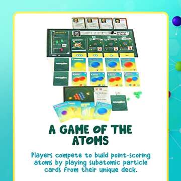 Subatomic: an Atom Building Game (2nd Edition) | A Chemistry Game About Elements, Protons, Neutrons, and Electrons | Educational Science Board Games for Teens, Adults, Classrooms, Schools, and Family