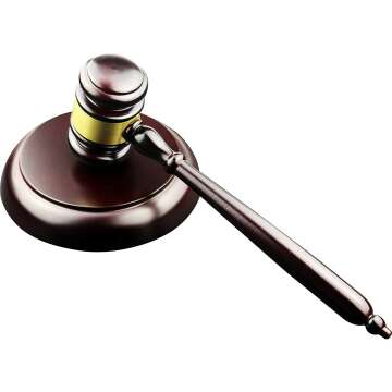 Wooden Gavel and Block Set for Lawyers and Judges