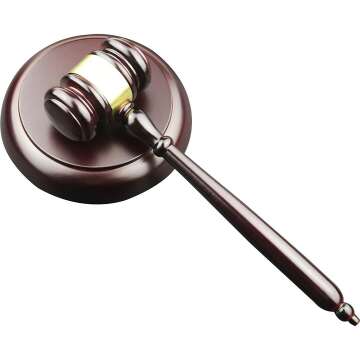 Wooden Gavel and Block Set for Lawyers and Judges