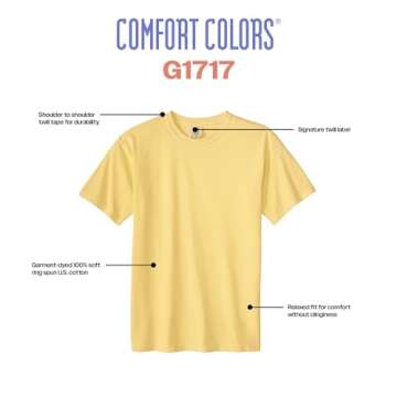 Comfort Colors Black Short Sleeve Tee G1717 for Adults - X-Large