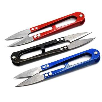 Precise Canada: 3 Pcs Sewing Trimming Scissors Thread Nippers Snipper Clippers Blue Red Black