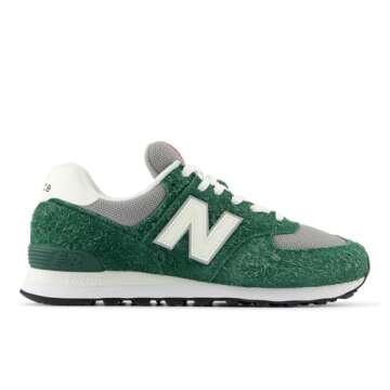 New Balance Unisex 574 V2 History Sneaker, Nightwatch Green/Sea Salt, 8 US Men