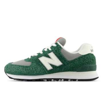 New Balance Unisex 574 V2 History Sneaker, Nightwatch Green/Sea Salt, 8 US Men