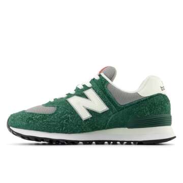 New Balance Unisex 574 V2 History Sneaker, Nightwatch Green/Sea Salt, 8 US Men