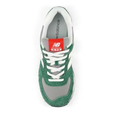 New Balance Unisex 574 V2 History Sneaker, Nightwatch Green/Sea Salt, 8 US Men