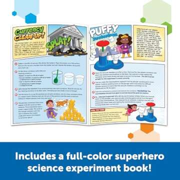 Learning Resources STEM Explorers Superhero Science!, 21 Pieces, Ages 6+, Science Kit, STEM Toys, Science for Kids