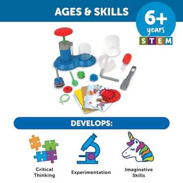 Learning Resources STEM Explorers Superhero Science!, 21 Pieces, Ages 6+, Science Kit, STEM Toys, Science for Kids