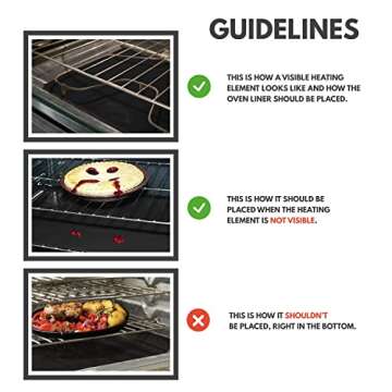 Cooks Innovations Non-Stick Oven Protector Mat - Heavy Duty Nonstick Oven Rack Liners to Protect Convection, Electric, Gas, & Microwave Ovens - BPA & PFOA Free Heat Resistant Baking Mat