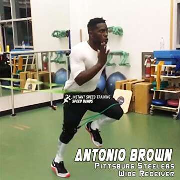 Speed Bands Leg Training Resistance Band Set for Running Power Agility Acceleration Muscle Endurance and Strength, Used by Antonio Brown, Yohan Blake – for Football, Track and Field and All Sports