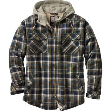 Men's Hooded Flannel Jacket by Legendary Whitetails