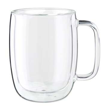 ZWILLING J.A. Henckels Glass 15oz Latte Mug Set, 2 Count (Pack of 1)