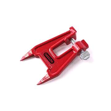 Oregon Filing Vise Pocket Stump Vise for Filing Chainsaw Chains, Provides Secure Filing Set-up on any Tree Stump (26368A),Red