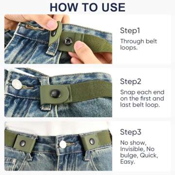 Buckle Free Invisible Stretch Belt for Men & Women